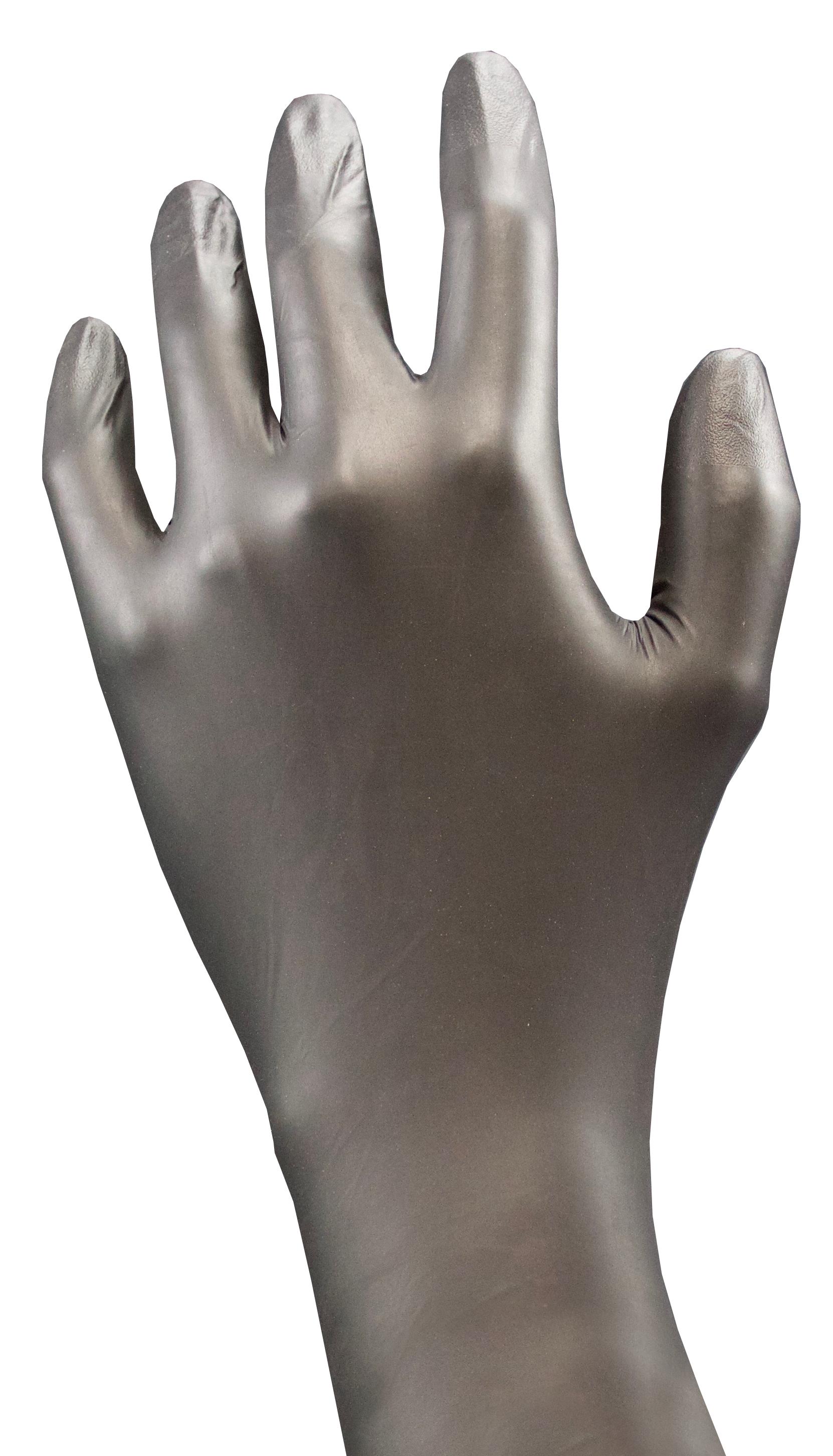 Black Nitrile-Dipped Gloves Large - Gray - ROC10TL