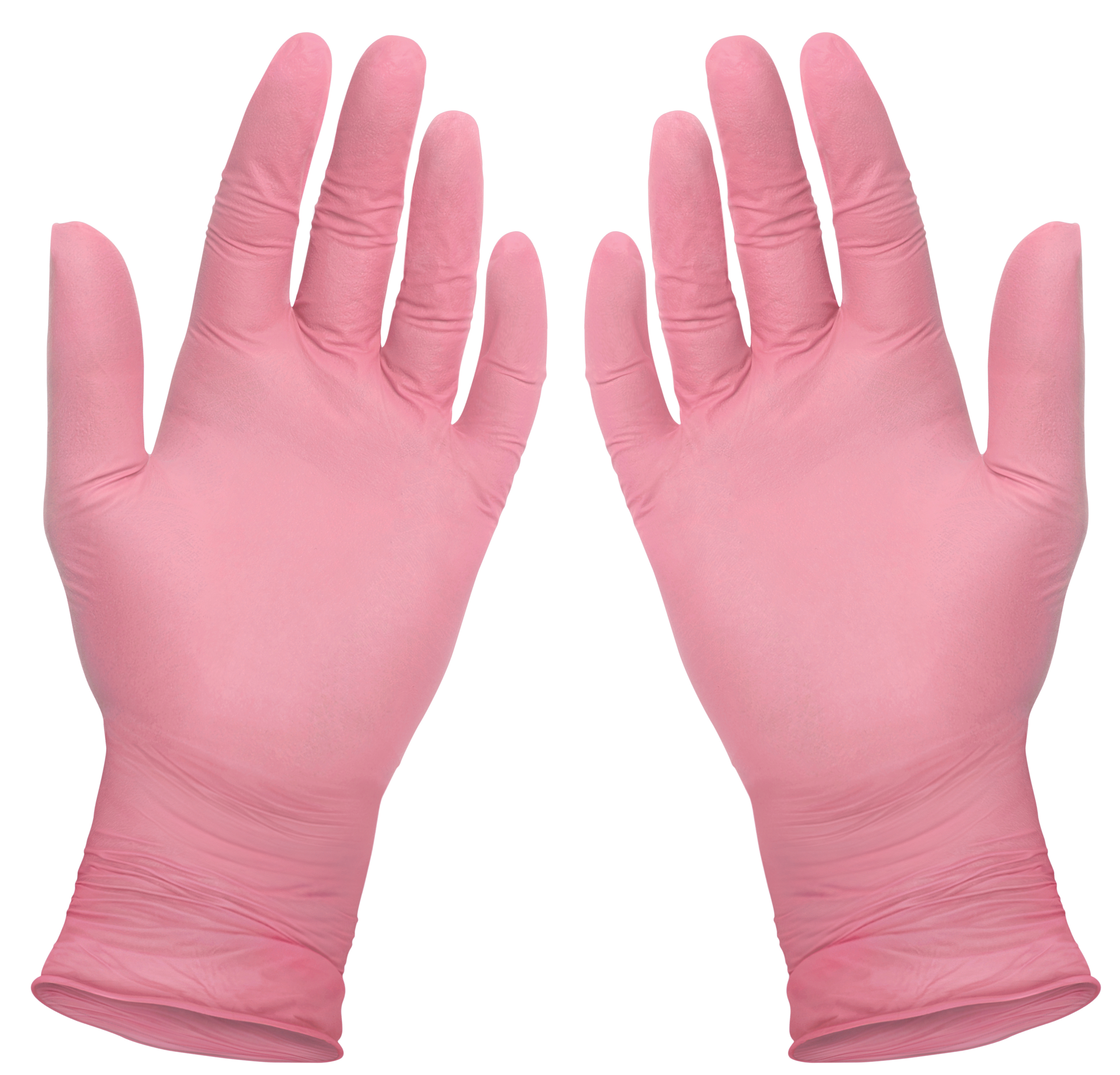 nitrile gloves medium pink